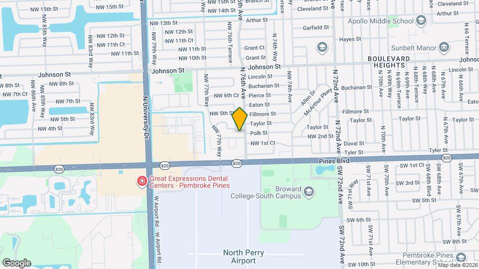 7611 NW 2nd St Map and Location Details
