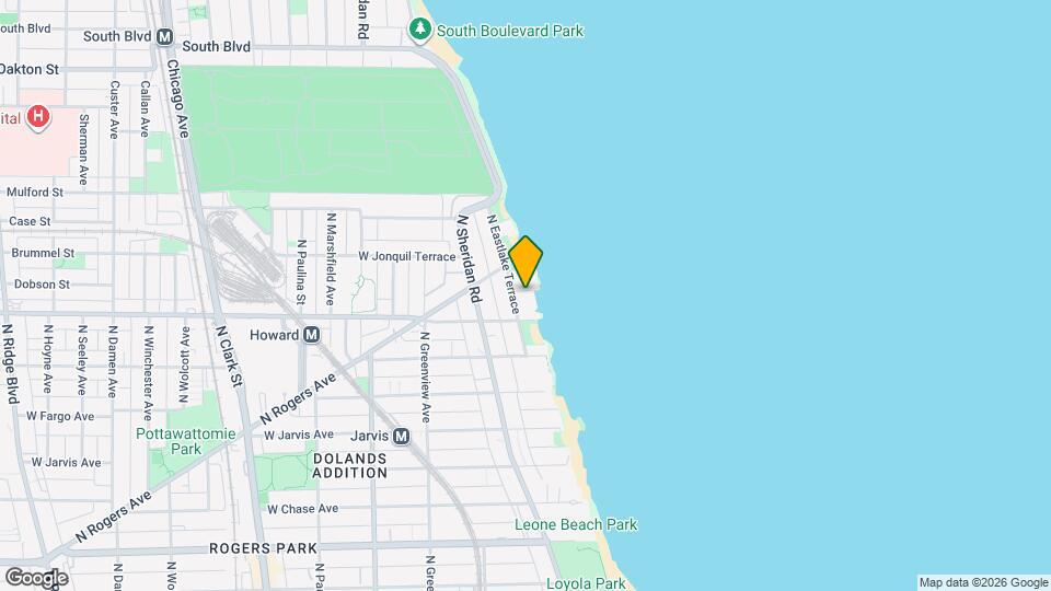 7626 N Eastlake Terrace Map and Location Details