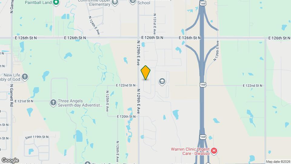 12303 N 130th E Ave Map and Location Details