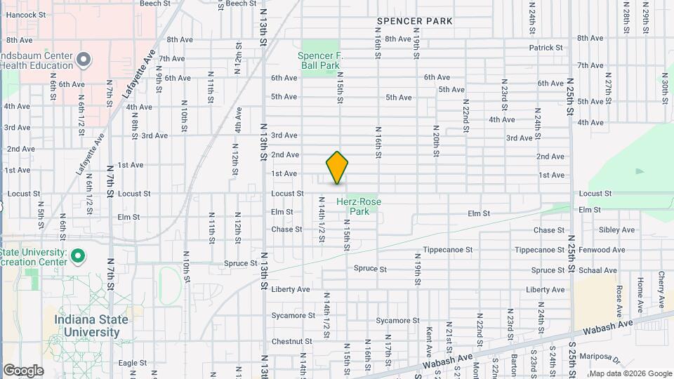 1462 Locust St, Unit 1 Mapa y Detalles de la Ubicación