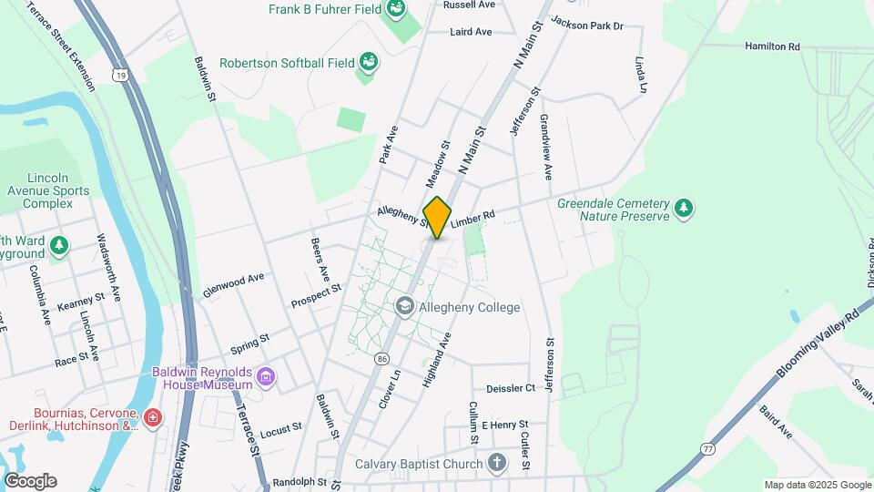 Allegheny College North Village Map and Location Details