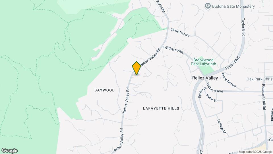 1754 Reliez Valley Rd Map and Location Details