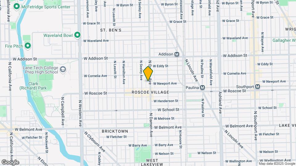 3428 N Damen Ave Map and Location Details