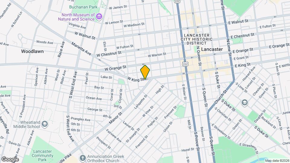 428 W King St Map and Location Details