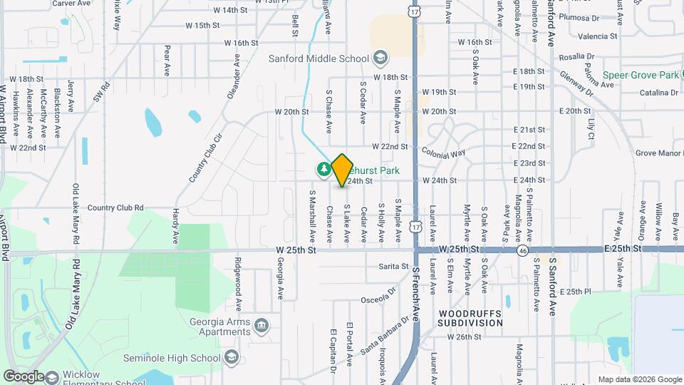 2406 S Lake Ave Map and Location Details