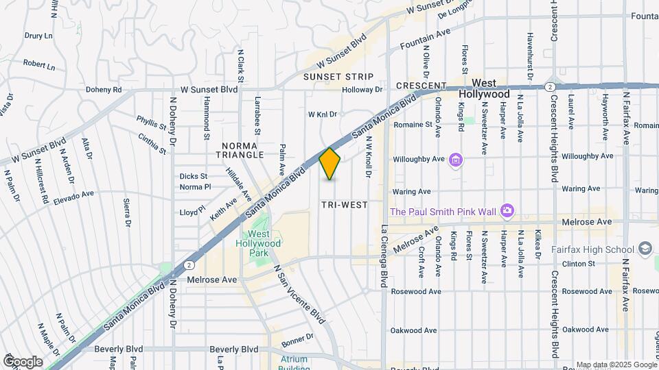 825 Westbourne Dr Map and Location Details