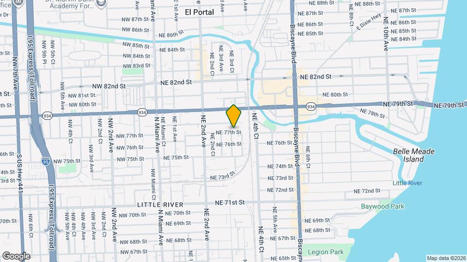 7701 NE 3rd Ct Map and Location Details