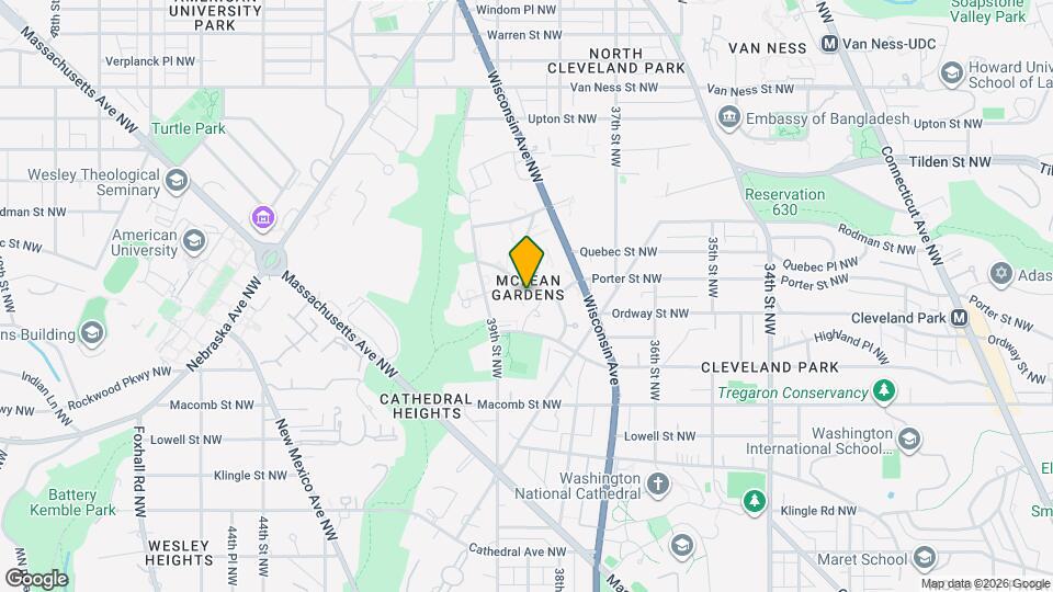 3856 Porter St NW Map and Location Details