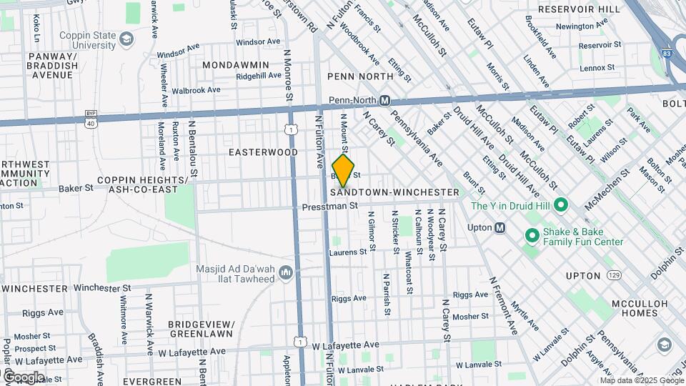 1510 N Mount St Map and Location Details