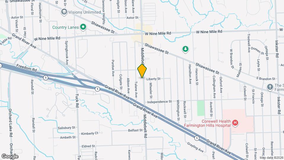 21669 Middlebelt Rd Map and Location Details