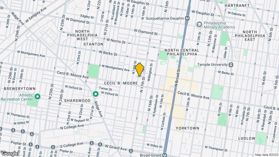 1723 N Bouvier St Map and Location Details