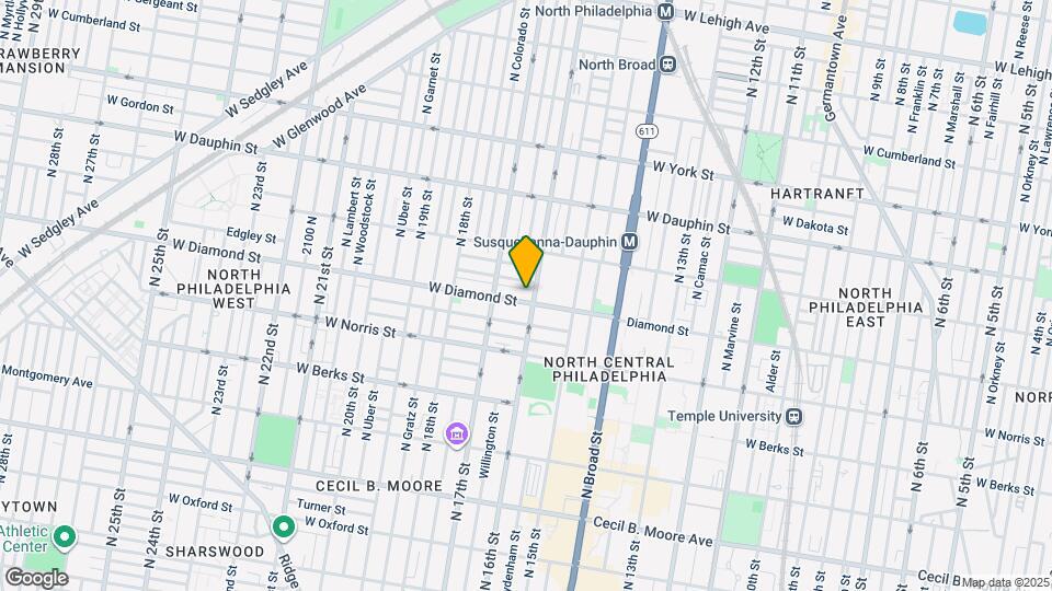 1605 W Diamond St Map and Location Details
