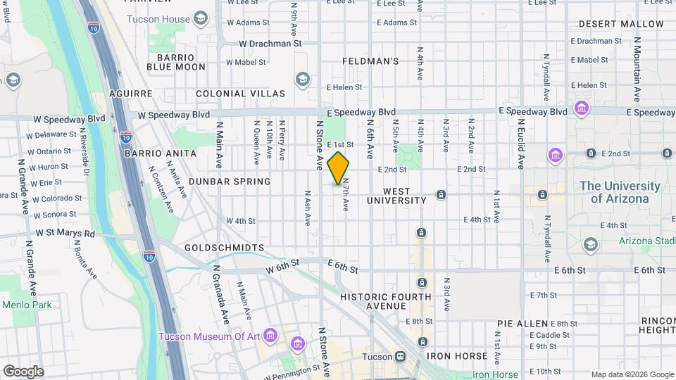 27 E University Blvd Map and Location Details