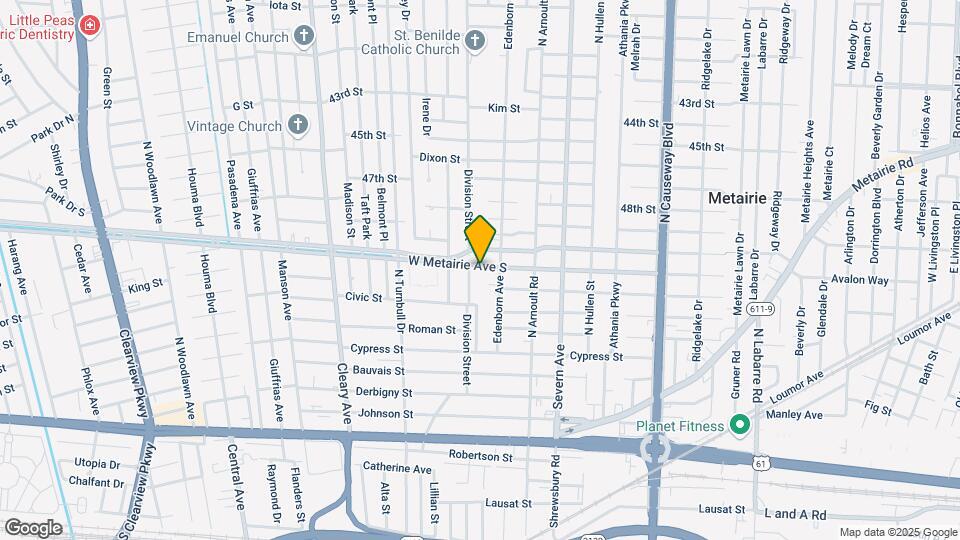 3716 W Metairie Ave S Map and Location Details
