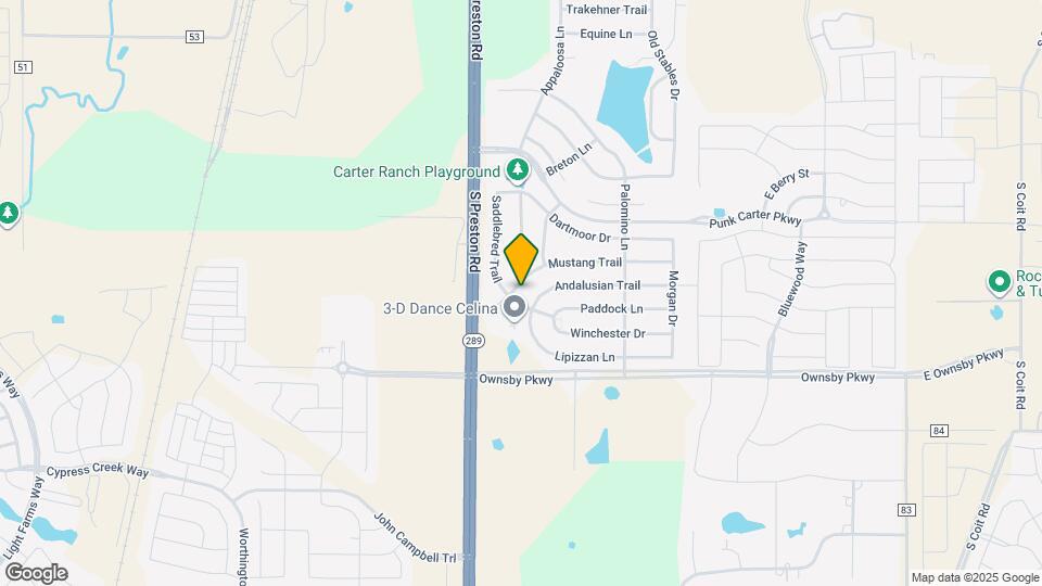 203 Mustang Trail Map and Location Details