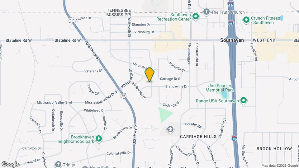 1344 Brandywine Dr Map and Location Details