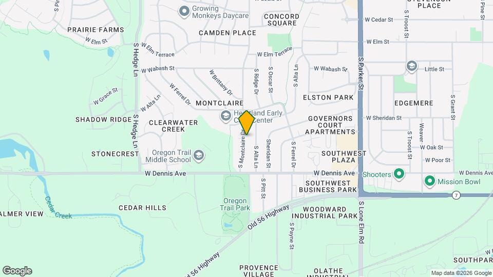 816 S Montclaire Dr Map and Location Details