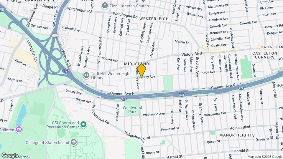 384 Purdy Ave Map and Location Details