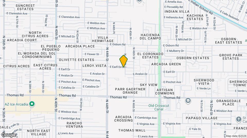 4451 E Earll Dr Map and Location Details