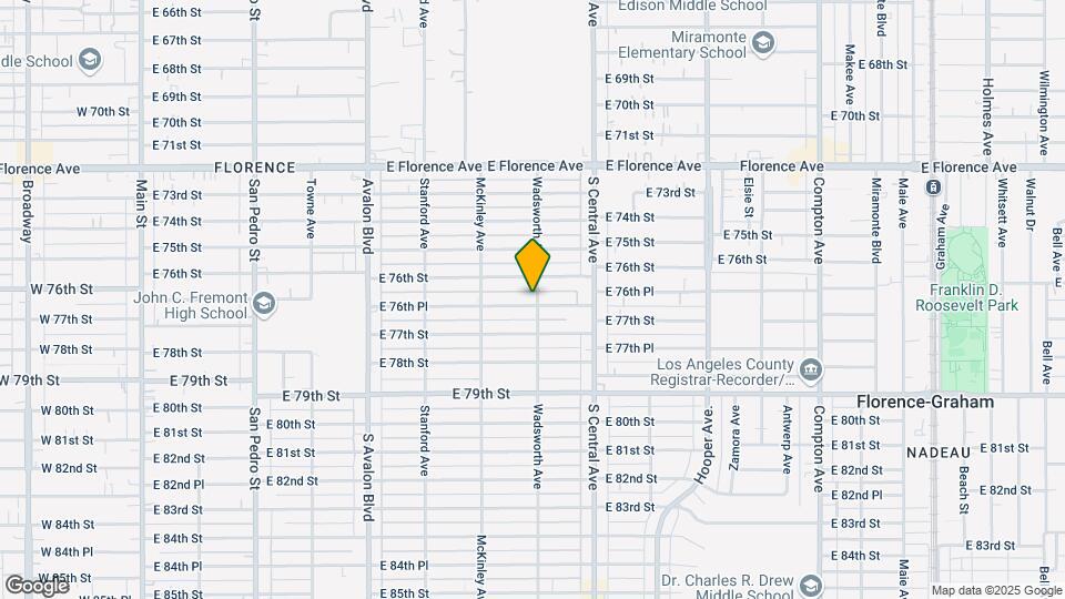 7621 Wadsworth Ave Map and Location Details
