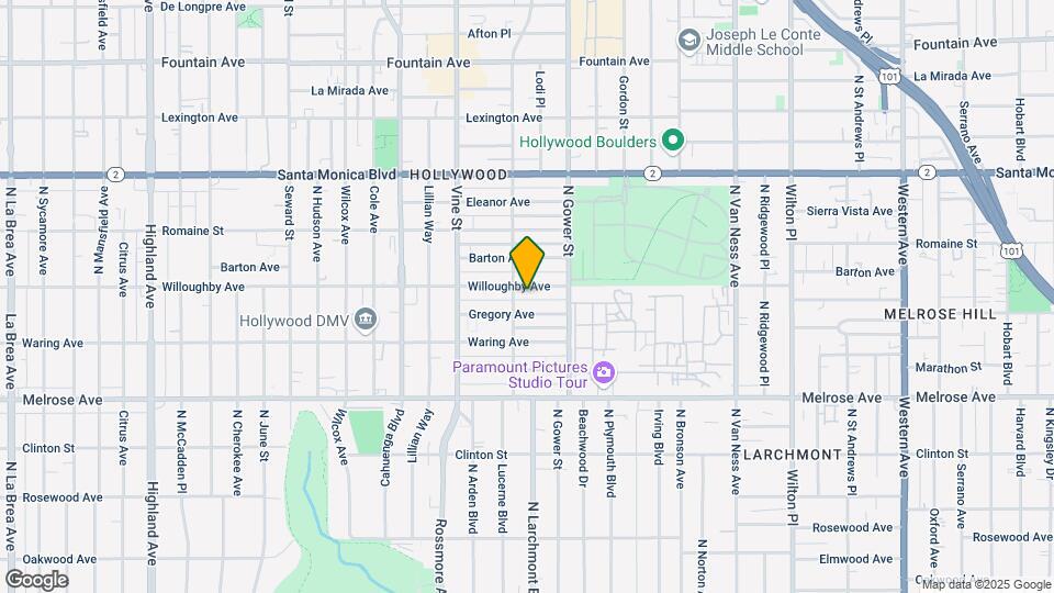 5846 Willoughby Ave Map and Location Details