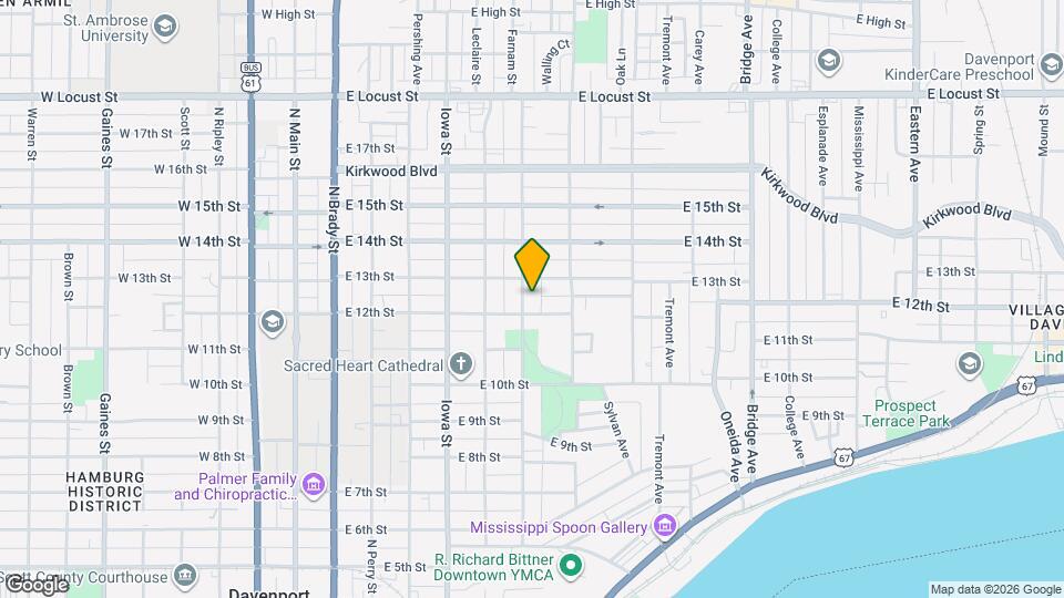 1215 Farnam St Mapa y Detalles de la Ubicación