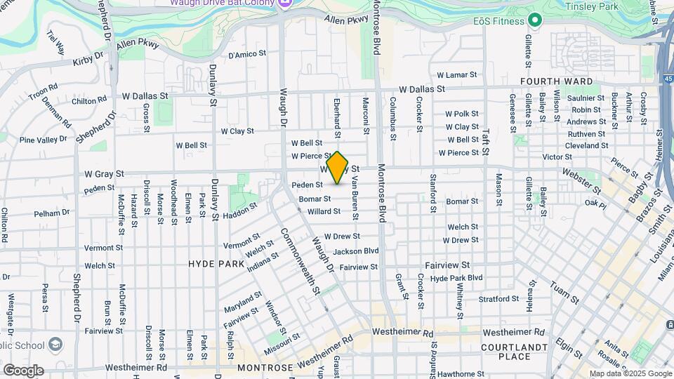 1227 Peden St Map and Location Details