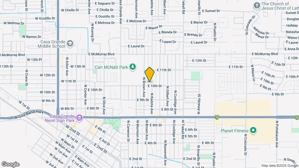 714 E 10th St Map and Location Details