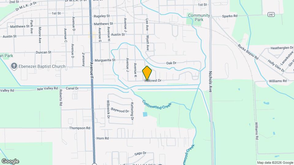 2308 Hillcrest Dr Map and Location Details