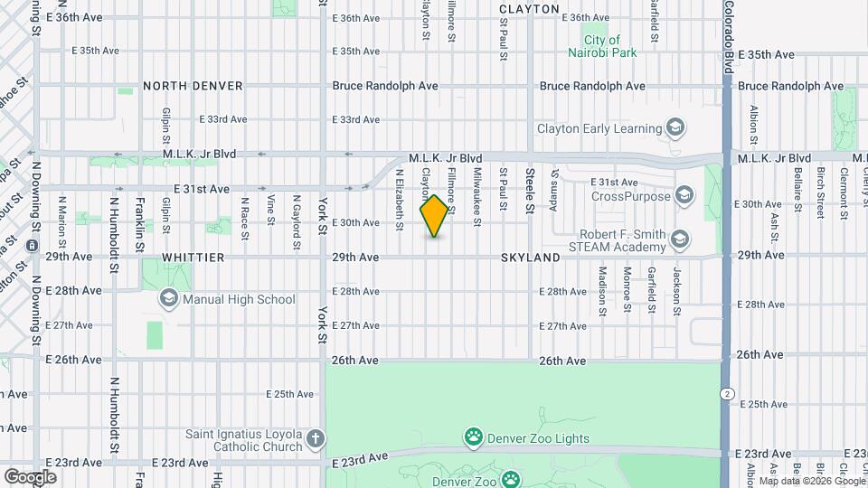 2920 Clayton St Map and Location Details