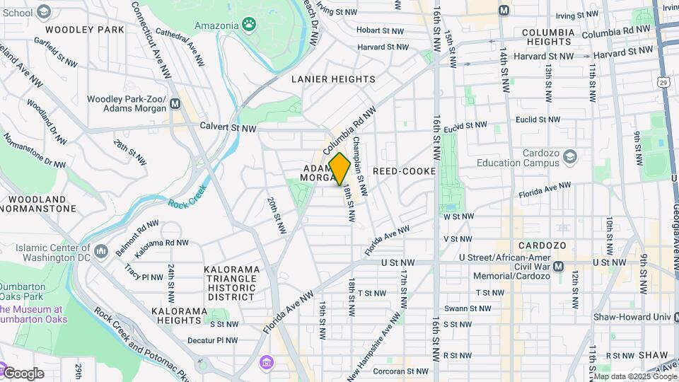 1806 Belmont Rd NW Map and Location Details