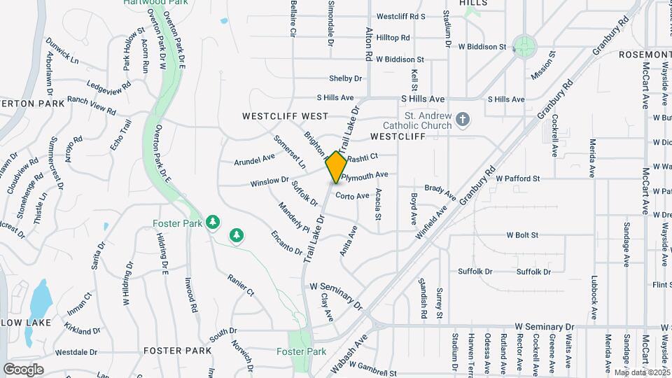 3909 Trail Lake Dr Map and Location Details