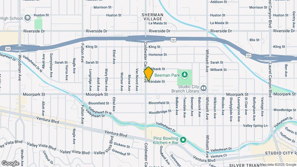 4442 Coldwater Canyon Ave Mapa y Detalles de la Ubicación