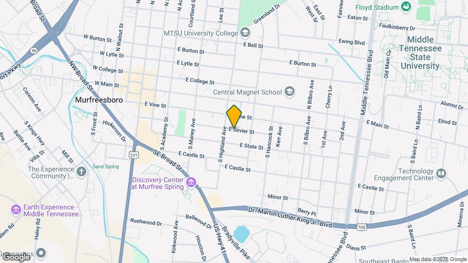 522 E Sevier St Map and Location Details