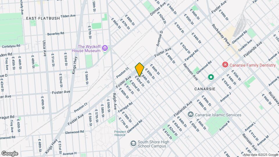 537 E 83rd St-Unit -1 Map and Location Details