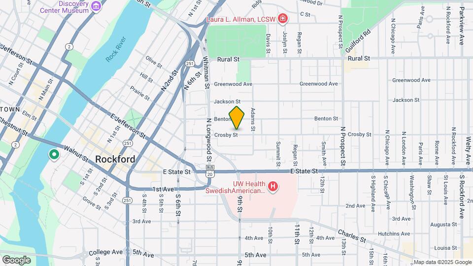 1218 Crosby St Map and Location Details