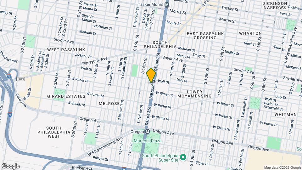 2316 S Broad St Map and Location Details