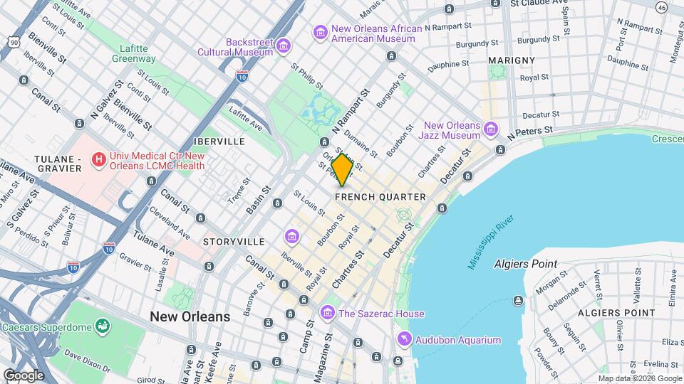 622 Dauphine St Mapa y Detalles de la Ubicación