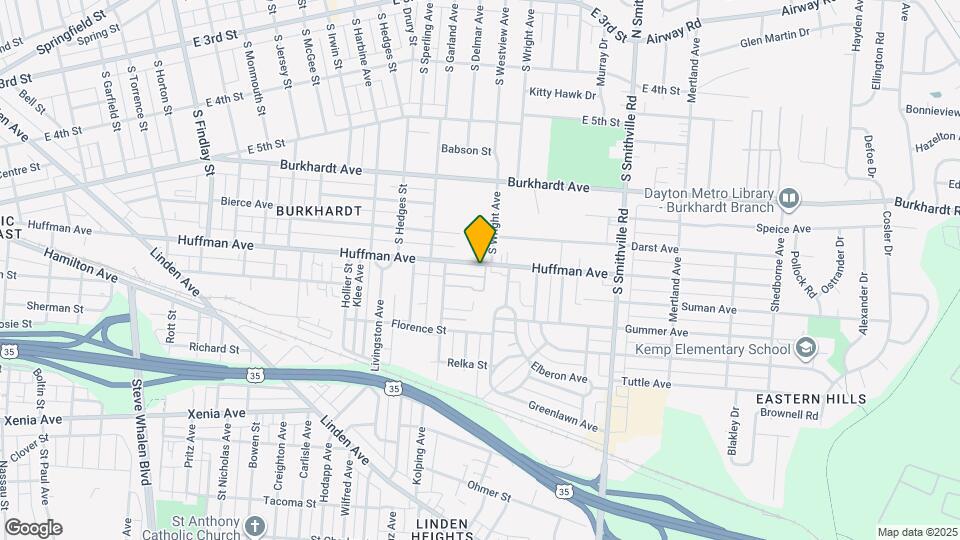 1356 Huffman Ave Map and Location Details