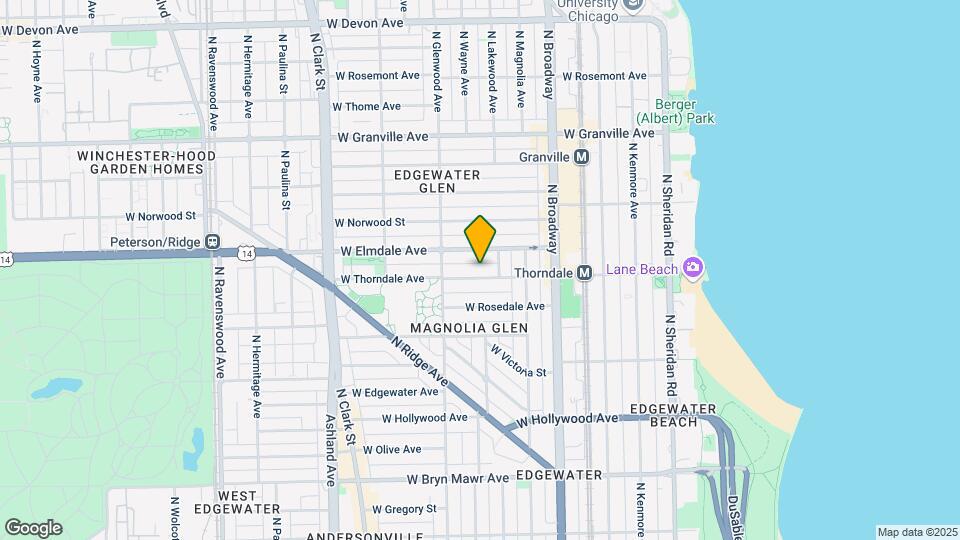 1318 W Thorndale Ave Map and Location Details