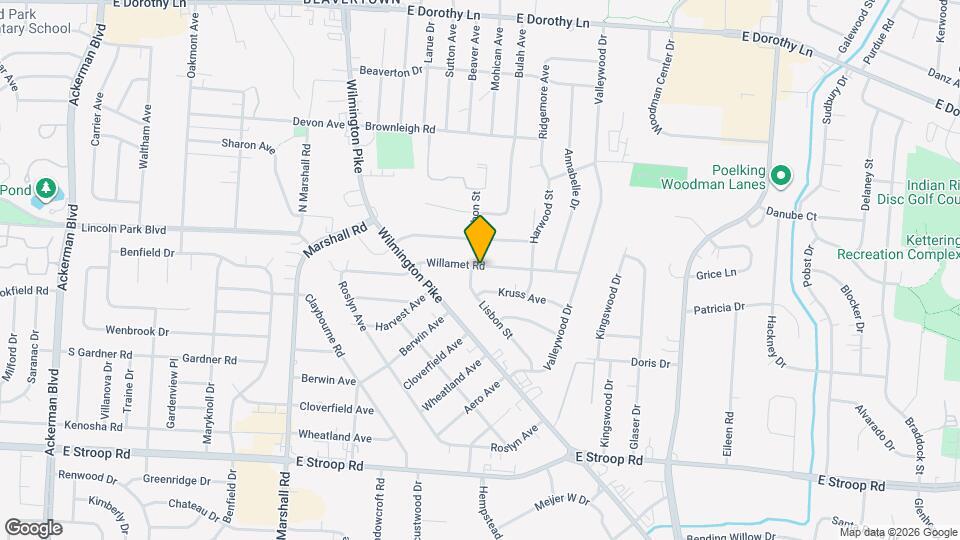 1704 Willamet Rd Map and Location Details