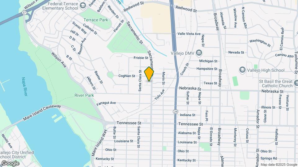 1801 Sacramento St Map and Location Details