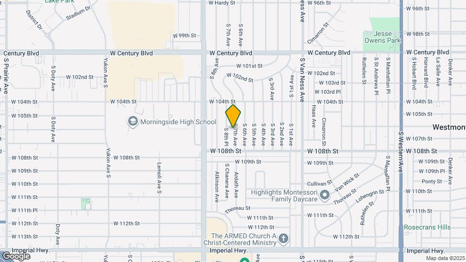 10609 S 7th Ave Mapa y Detalles de la Ubicación