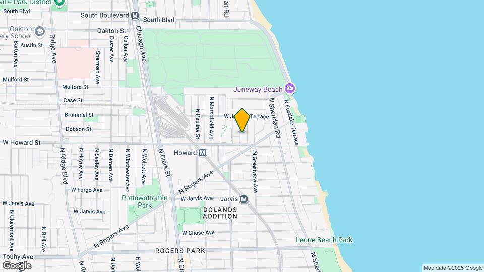 7625-7629 N Bosworth Ave Map and Location Details