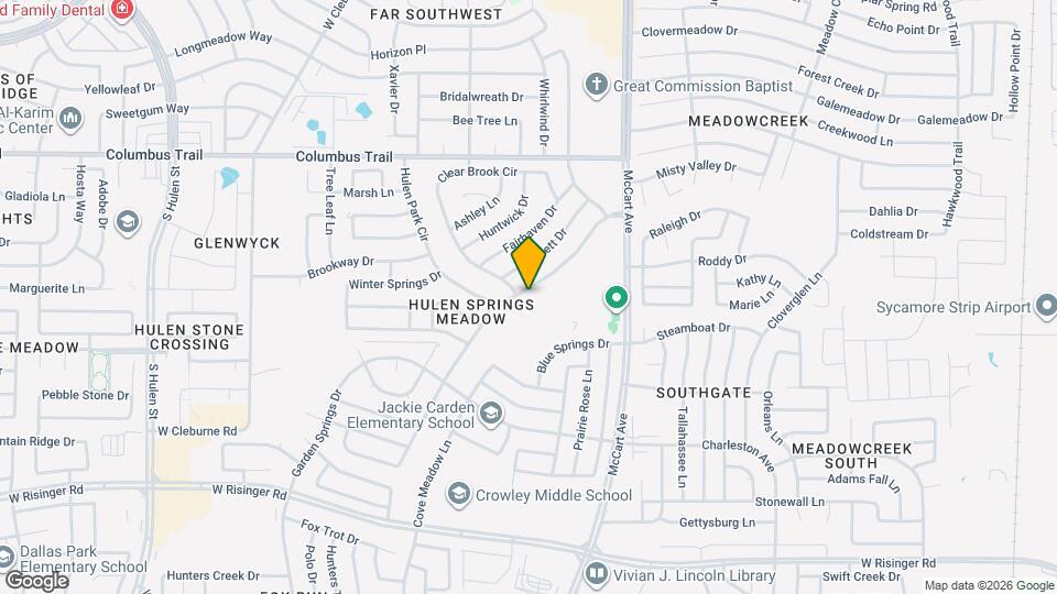 3739 Hulen Park Cir Map and Location Details