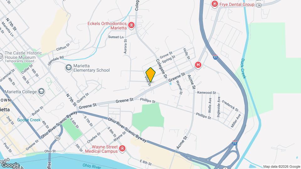 106 Vine St Mapa y Detalles de la Ubicación