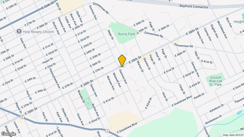 1539 E 38th St, Unit 16DD Map and Location Details