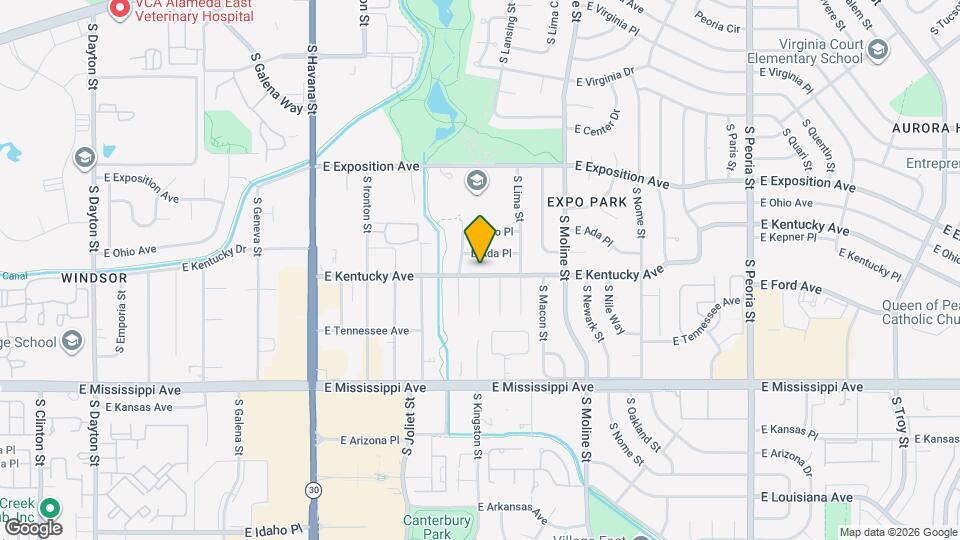 11095 E Kentucky Ave Map and Location Details