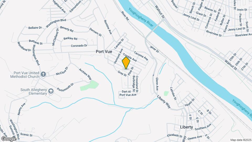 Port Vue Apartments Map and Location Details