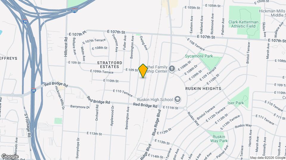 10910 Ewing Ave Map and Location Details